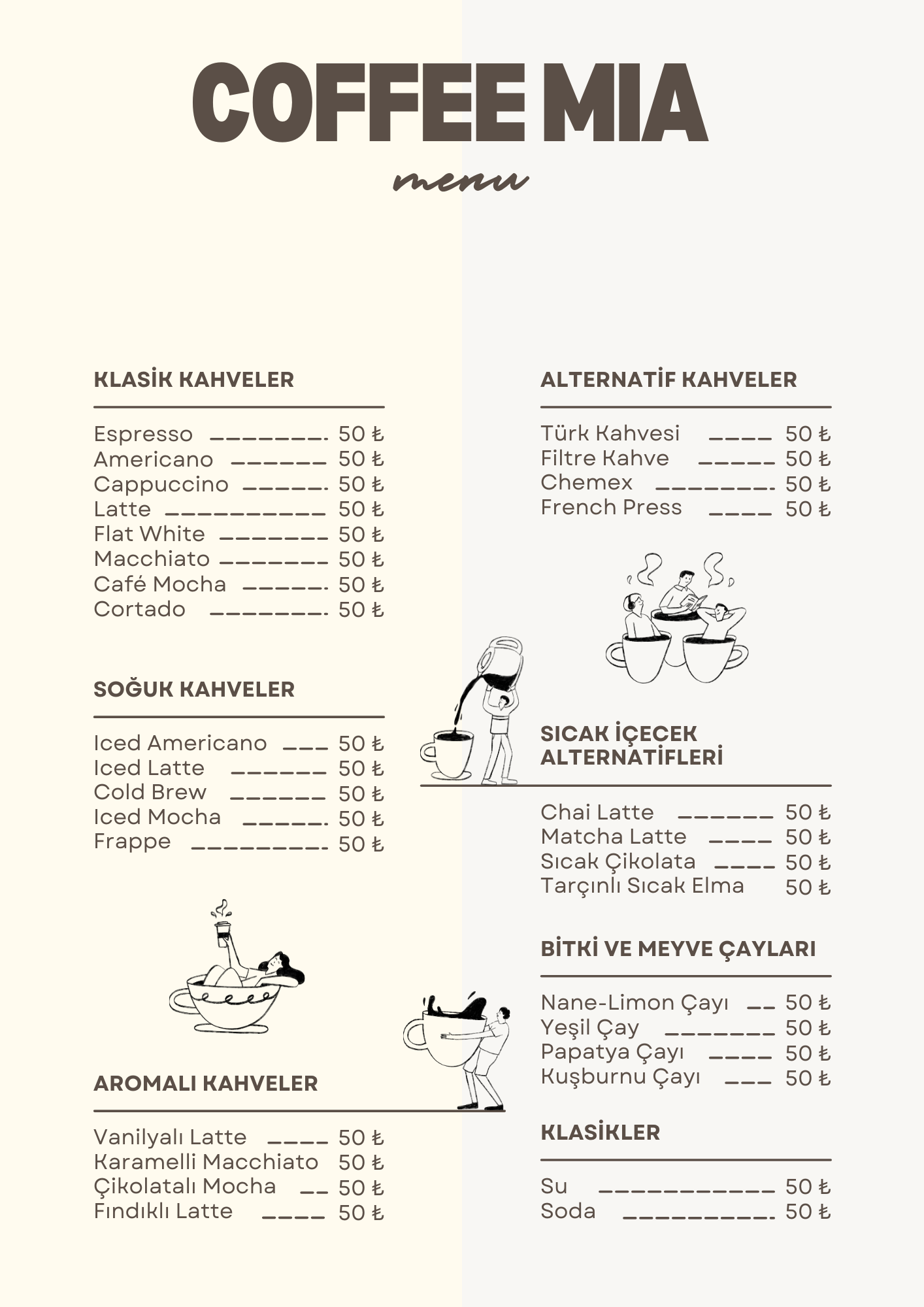 Menü tasarımı — masaüstü görünüm 3